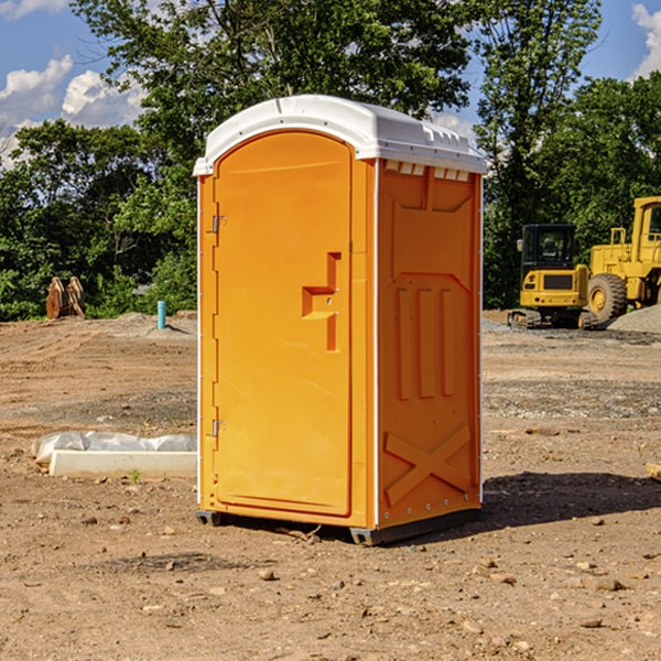 how often are the portable restrooms cleaned and serviced during a rental period in Port Hadlock-Irondale